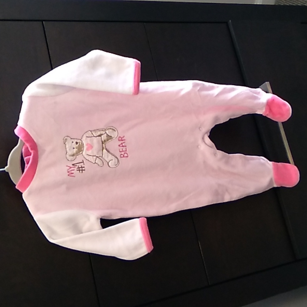 Absorba velour 3-6 month bear footie